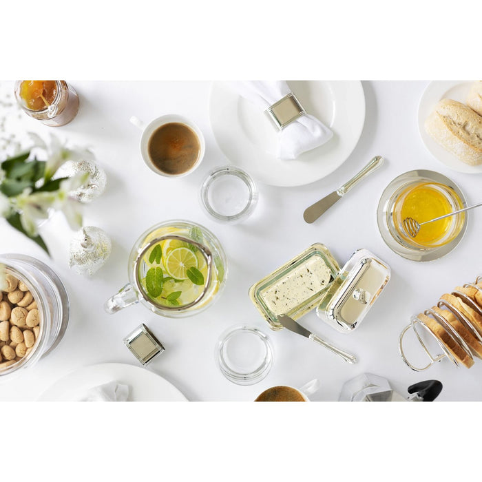 EDZARD Butterdose Mary mit Messer 8x13 cm