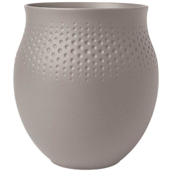 Villeroy & Boch Manufacture Collier taupe Vase Perle groß