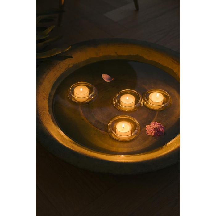 EDZARD Schwimm-Teelichthalter Iris 4er Satz H 4 cm