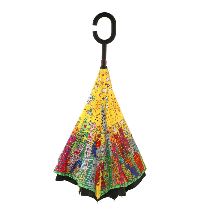 Goebel James Rizzi My New York City Sunset Upside-Down Schirm