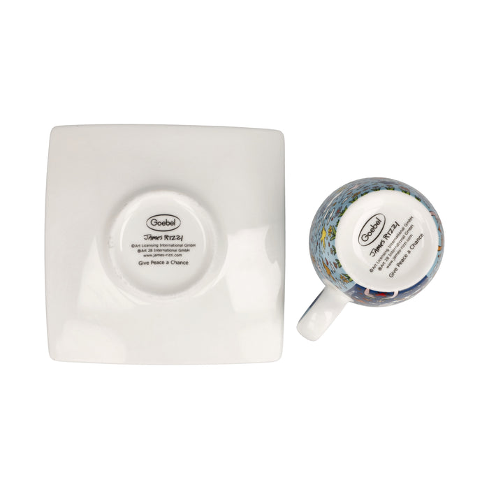 Goebel James Rizzi Give Peace a Chance Espressotasse