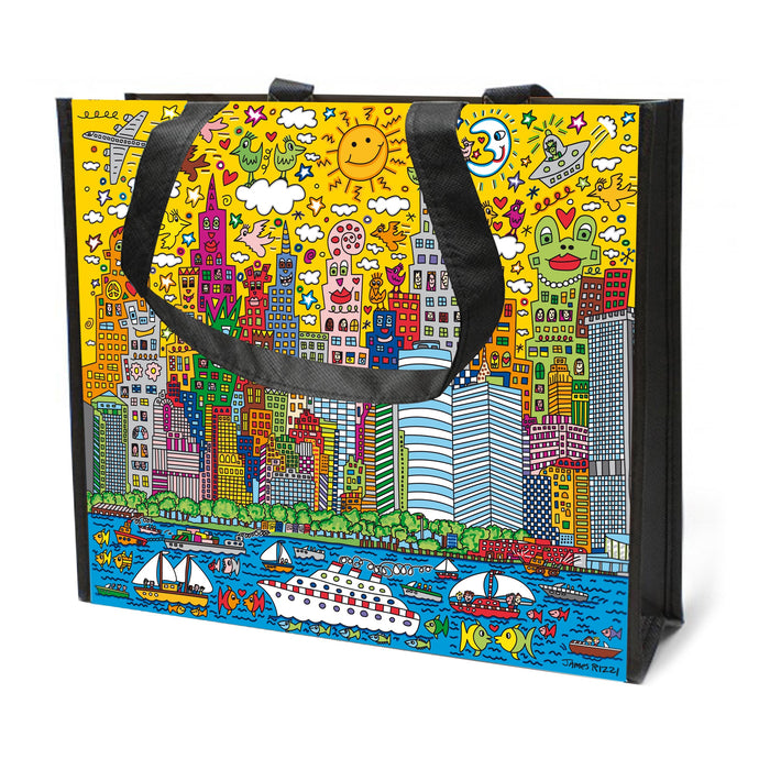 Goebel James Rizzi - "My New York City Sunset" Einkaufstasche