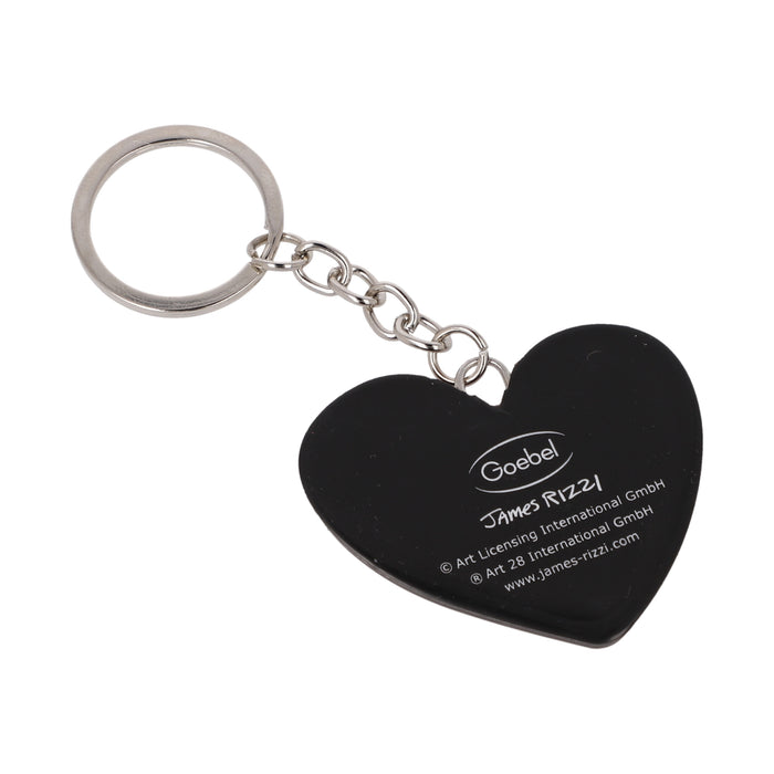 Goebel James Rizzi - Peace Heart Schlüsselanhänger