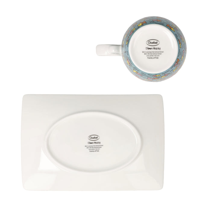 Goebel Rizzi Family of Fish Künstlertasse mit Untertasse
