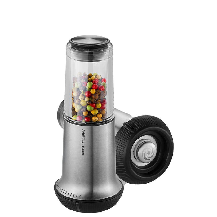 GEFU Set: Salz- oder Pfeffermühle X-PLOSION®, M + SPICEBAR Rasavat Pfeffer, ganz, bio Inhalt 80 g
