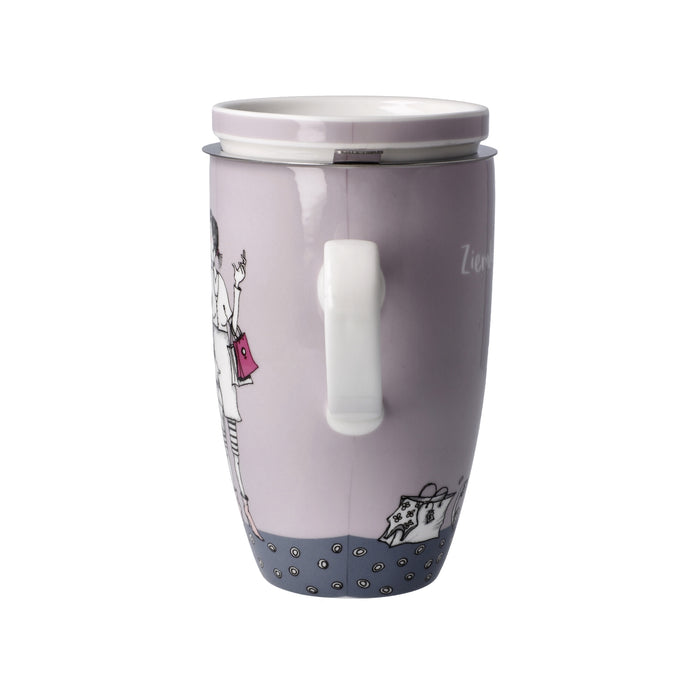 Goebel Freundlieb - Ziemlich beste Freundinnen Teetasse mit Deckel und Sieb