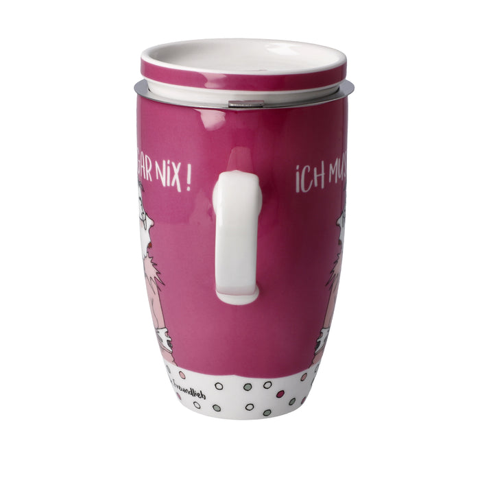 Goebel Freundlieb - Ich muss gar nix Teetasse mit Deckel und Sieb