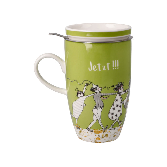 Goebel Freundlieb - Das beste Alter Teetasse mit Deckel und Sieb