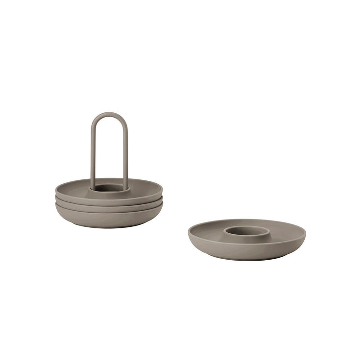 Zone Denmark Eierbecher m. Halter Singles 4 St. Taupe