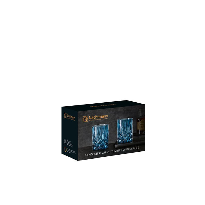 Nachtmann Noblesse Whiskyglas, Whiskybecher vintage blue, 2er-Set