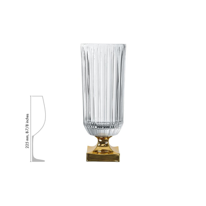 NACHTMANN Minerva Vase mi Fuß - Gold 40cm