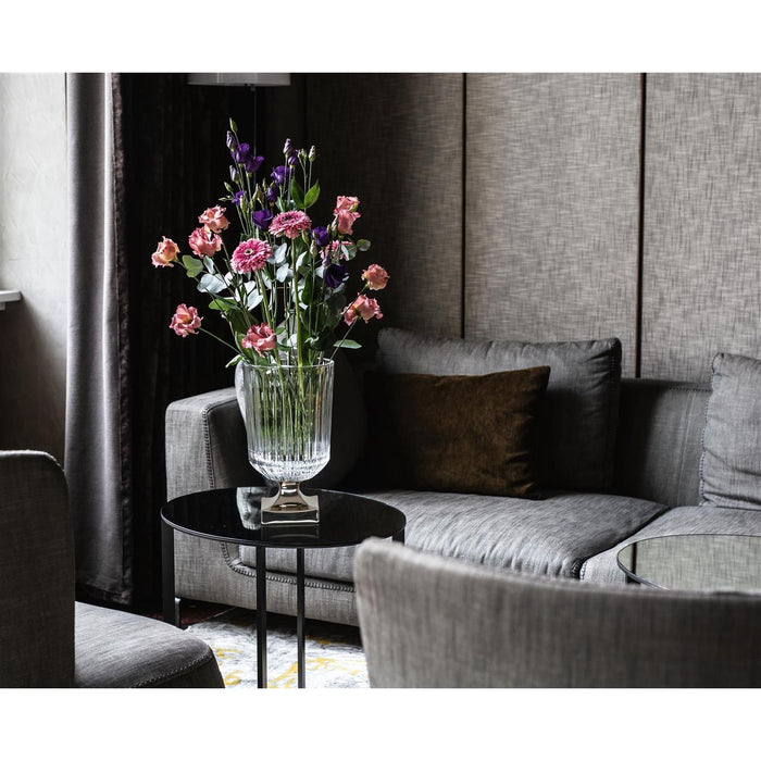 NACHTMANN Minerva Vase mit Fuß - Platin, 32cm