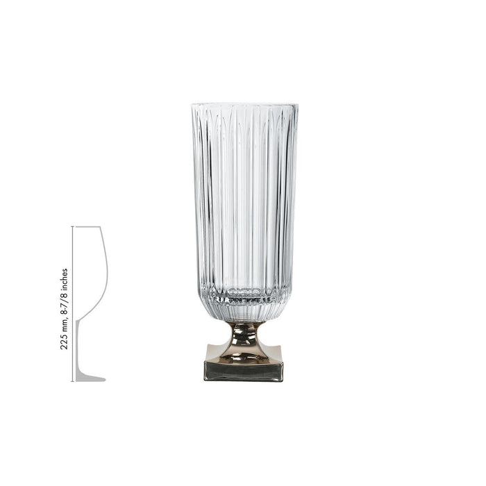 NACHTMANN Minerva Vase mit Fuß - Platin, 40cm