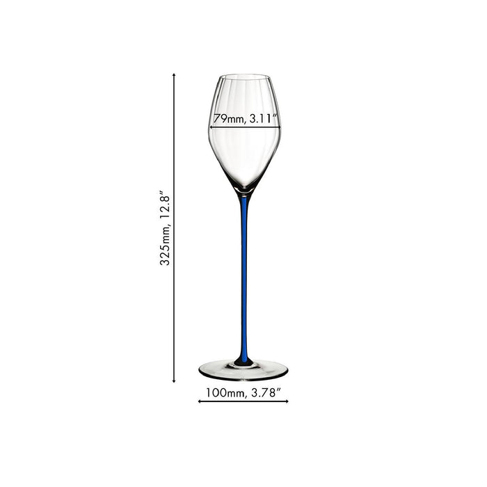 CHAMPAGNE GLASS DARK BLUE