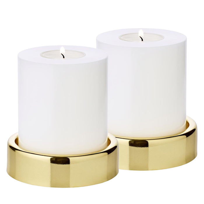 EDZARD 2er Set Kerzenständer Sanremo in gold Ø 10 cm