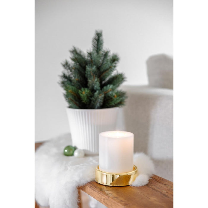 EDZARD 2er Set Kerzenständer Sanremo in gold Ø 10 cm