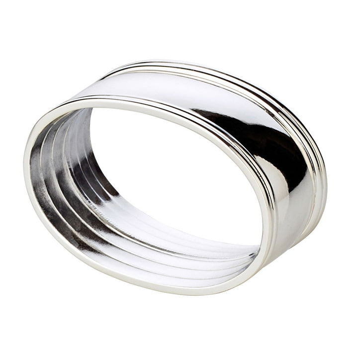 EDZARD 6er Set Serviettenring Faden, vernickelt, Länge 6 cm