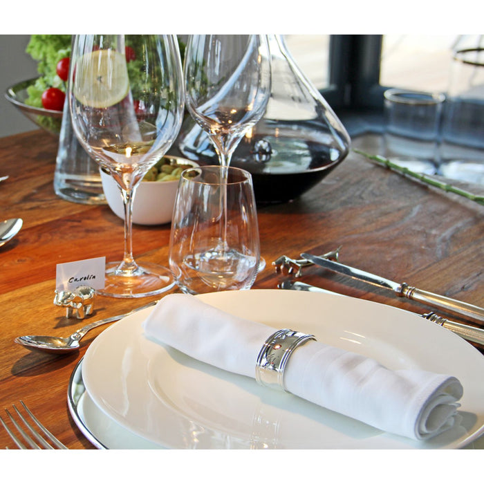 EDZARD Serviettenring Faden 4er Satz L 6 cm