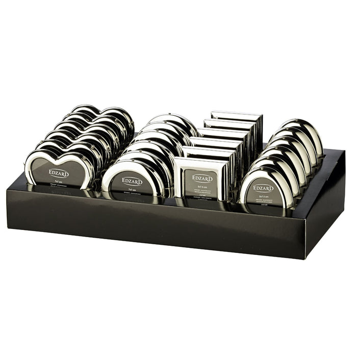 EDZARD Display mit 24 Rahmen