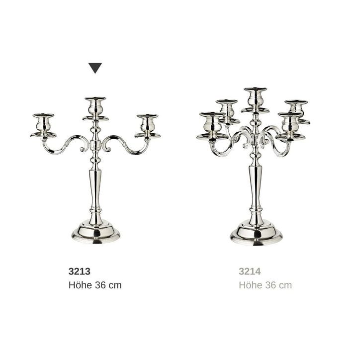 EDZARD Leuchter Regina 3-flammig H 36 cm