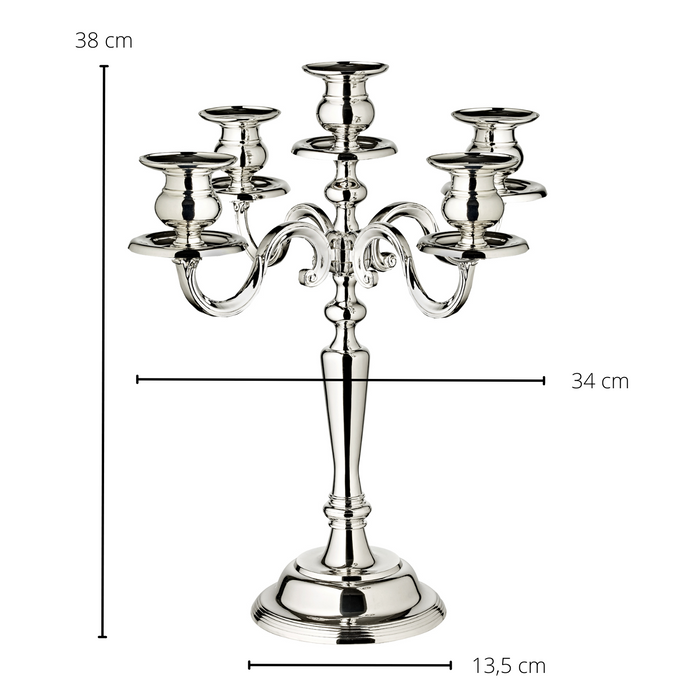 EDZARD Leuchter Regina 5-flammig H 37 cm