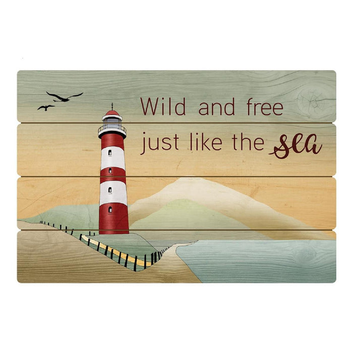 Goebel Scandic Home Wohnaccessoires Lighthouse / Wild and free - Wandbild