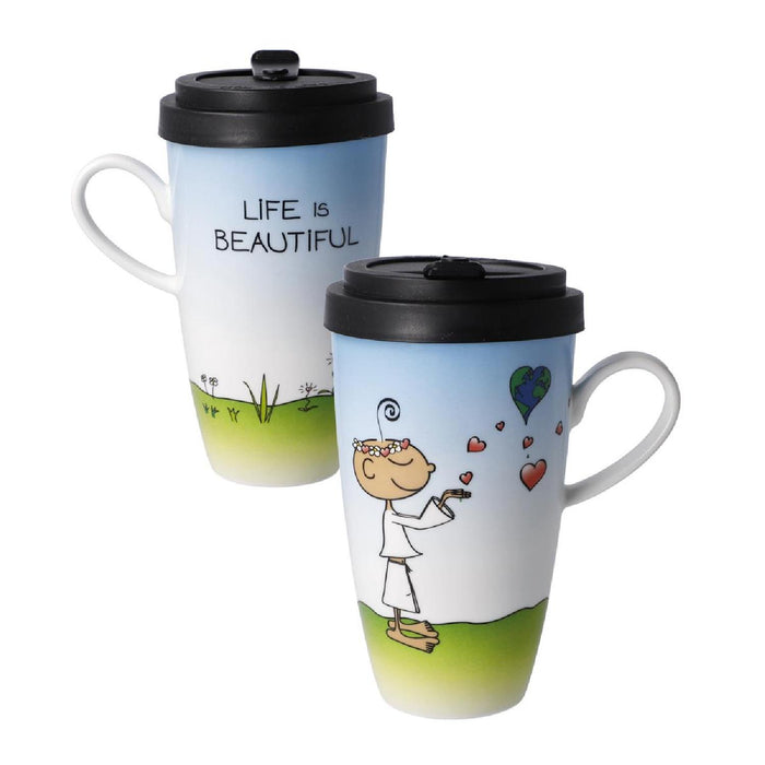 Goebel Wohnaccessoires Der kleine Yogi - "Life is beautiful" - Mug To Go