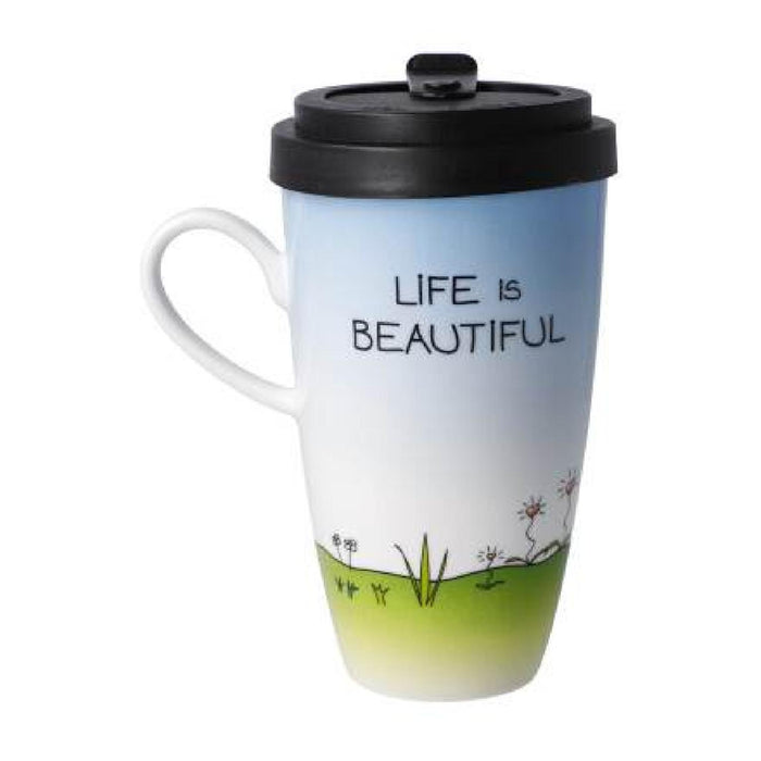 Goebel Wohnaccessoires Der kleine Yogi - "Life is beautiful" - Mug To Go