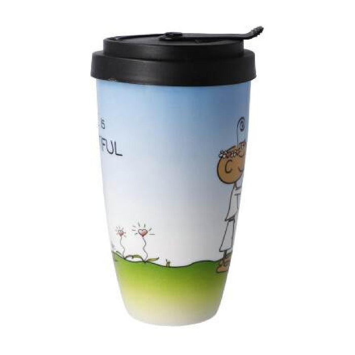 Goebel Wohnaccessoires Der kleine Yogi - "Life is beautiful" - Mug To Go