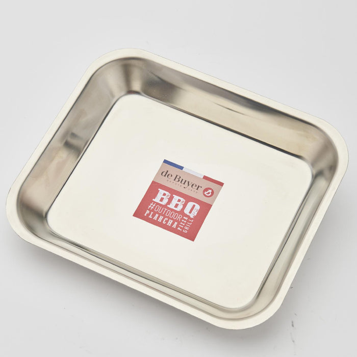 De Buyer RECHTECKIGE FLEISCHPLATTE TIEF 27X22X4CM