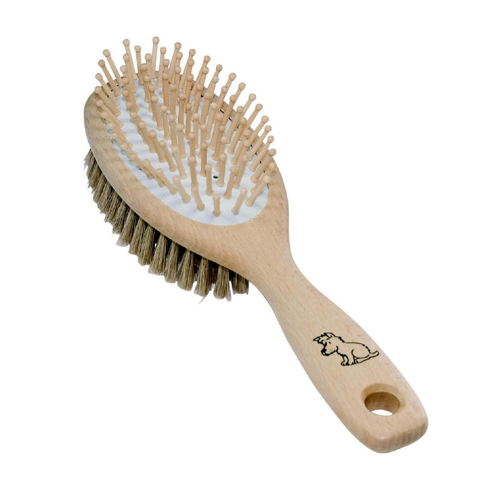 Redecker Hundebürste, helle Borste, Holzstifte