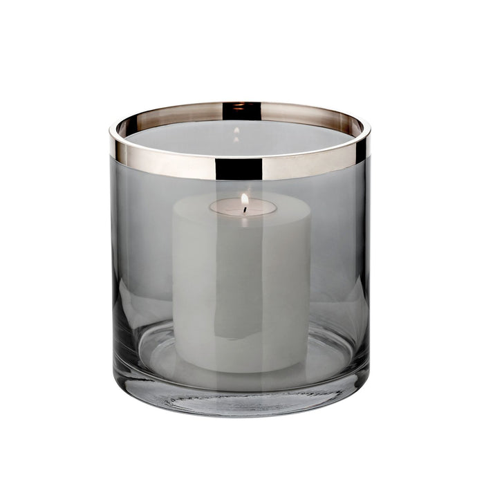 EDZARD Windlicht Zeus dunkel H 15 cm