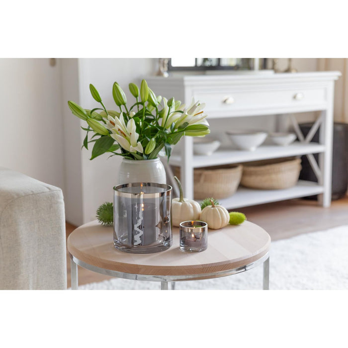 EDZARD Windlicht Zeus dunkel H 15 cm