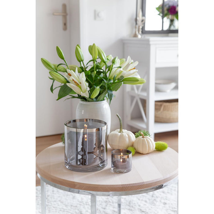 EDZARD Windlicht Zeus dunkel H 15 cm