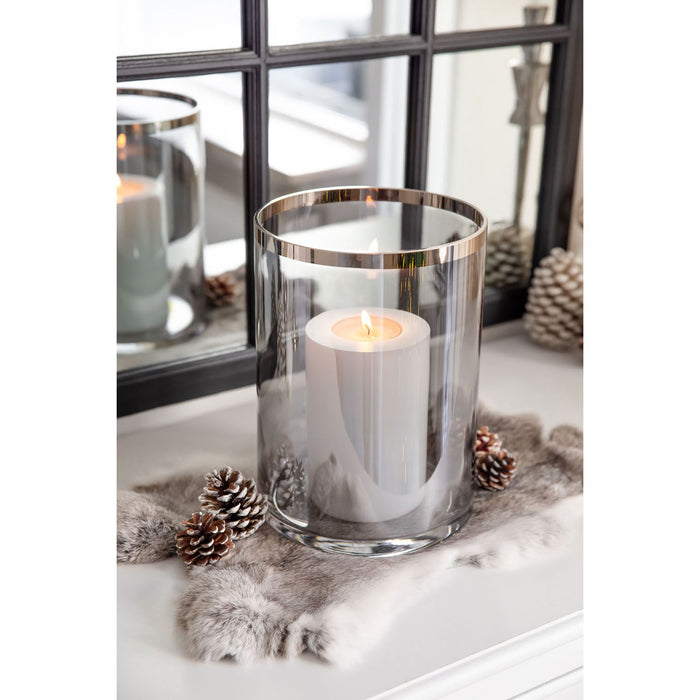 EDZARD Windlicht Zeus dunkel H 25 cm