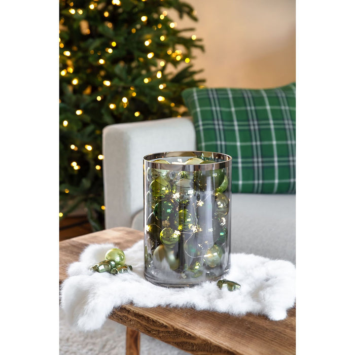 EDZARD Windlicht Zeus dunkel H 25 cm