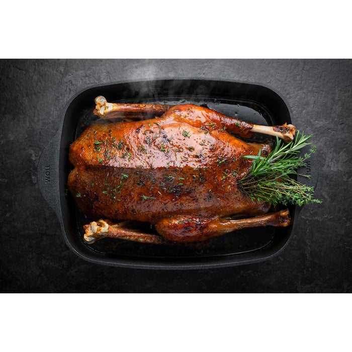 Woll, Logic Induktion, Gussbräter 33 x 26 cm, 11 cm hoch, 7,5 Liter inkl. Sicherheitsglasdeckel