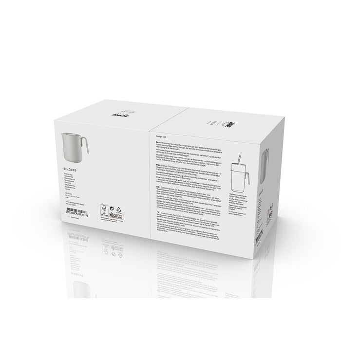 Zone Denmark Thermoskanne Singles 0,6 Liter Warm Grey PP/Gla