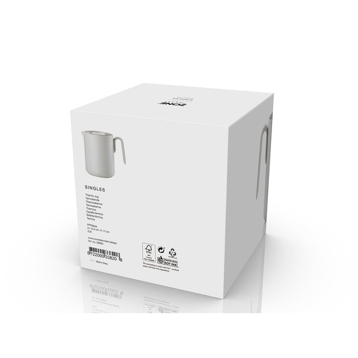 Zone Denmark Thermoskanne Singles 0,6 Liter Warm Grey PP/Gla