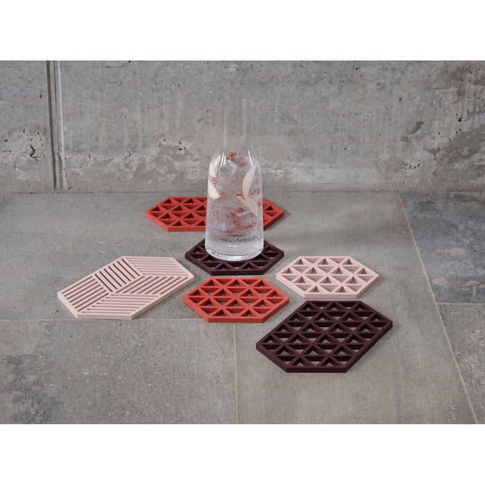 Zone Denmark Untersetzer Triangles Burned Red