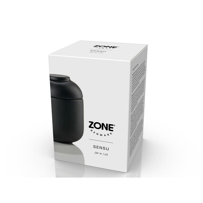 Zone Denmark Gefäß mit Deckel Sensu 6,5 x 9 cm Black