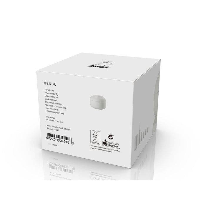 Zone Denmark Gefäß mit Deckel Sensu 10 x 7,5 cm White