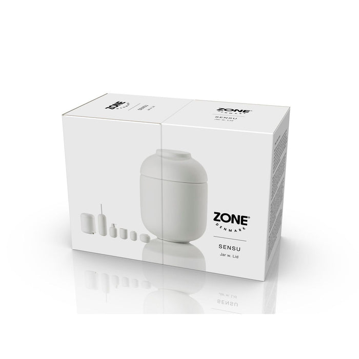 Zone Denmark Gefäß mit Deckel Sensu 6,5 x 9 cm White