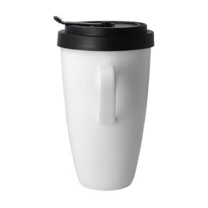 Kaiser weiß mit Henkel Künstlertasse mit Deckel