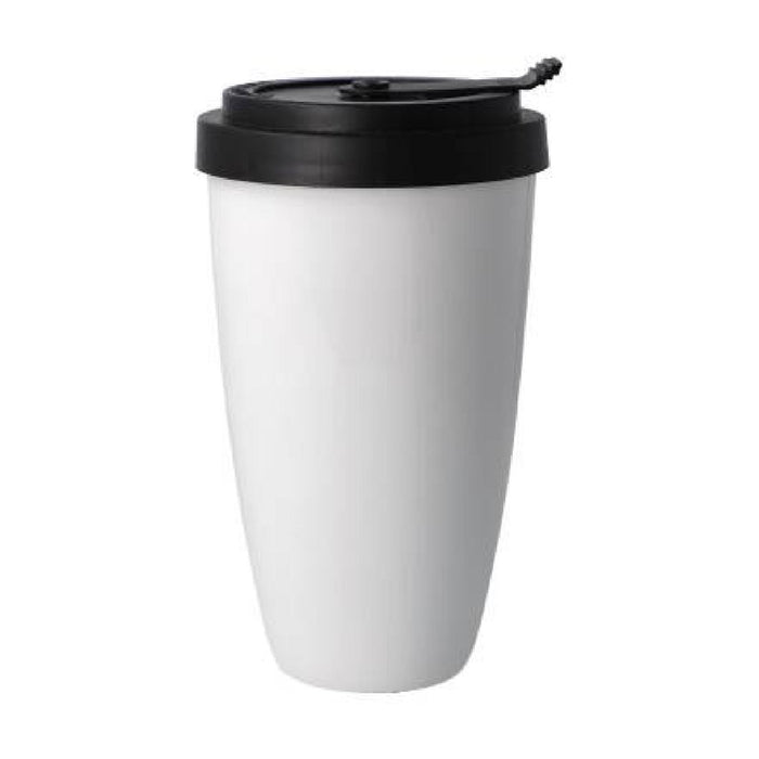 Kaiser weiß mit Henkel Künstlertasse mit Deckel