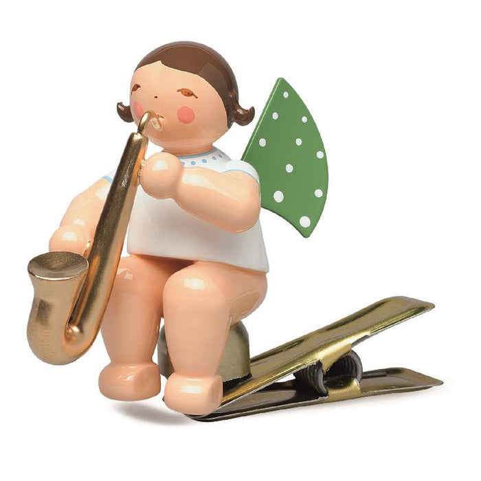 Wendt & Kühn Engel mit Saxofon, auf Klemme