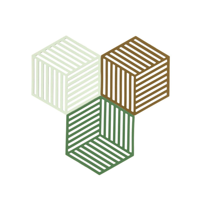 Zone Denmark Untersetzer Hexagon 3 Stck. Grass/Mint/Liquorice