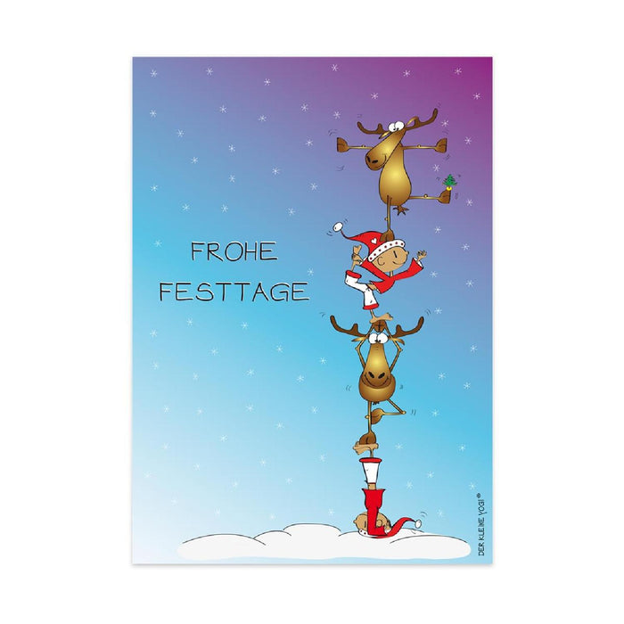 Goebel Postkarten Der kleine Yogi - "Frohe Festtage" - Postkarte
