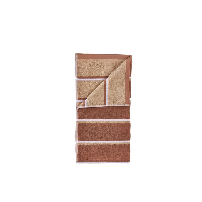 Zone Denmark Badehandtuch Sauna 70x140 Terracotta/Camel/Lupine