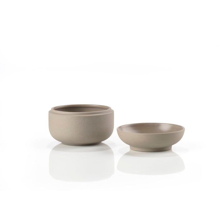 Zone Denmark Gefäß mit Deckel Sensu 10 x 7,5 cm Taupe